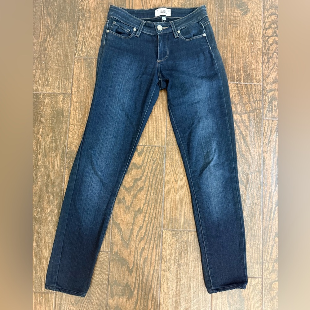 PAIGE Straight-Leg Dark Indigo Jeans